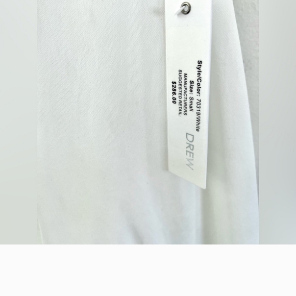 DREW "Maggie " Maxi length Wrap Dress White with Gold Lame Spun Size Small NWT - Picture 8 of 9